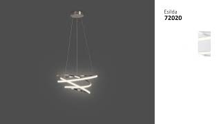 ESILDA závesné svietidlo matný chróm LED/42W/4000K, výška: 100cm