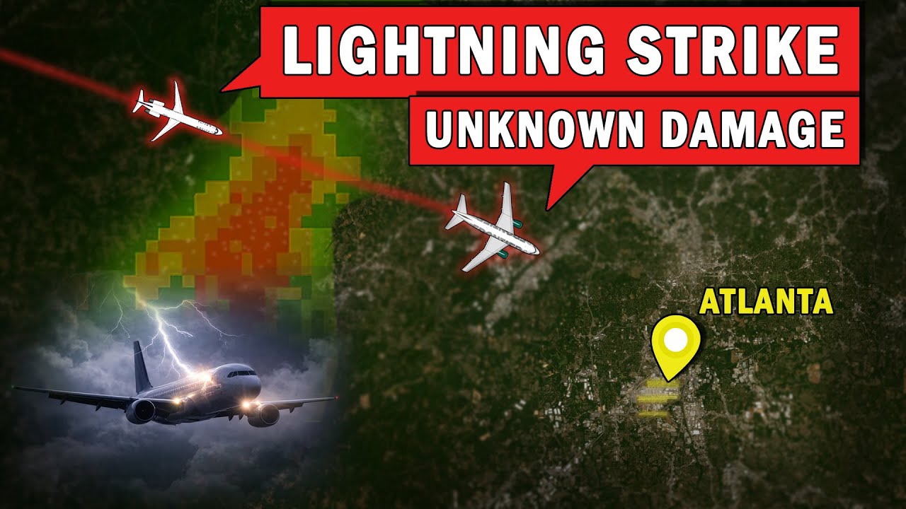 Numerous Airplanes STRUCK BY LIGHTNING inbound Atlanta