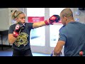 PAIGE VANZANT LIGHT SPARRING FOR BARE KNUCKLE BOXING FIGHT - WORKING ON TIMING & COMBINATIONS