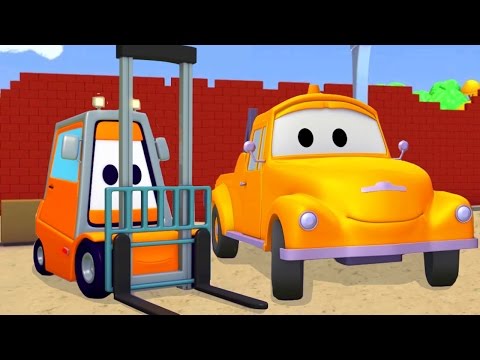 Tom der Abschleppwagen und Der Gabelstapler in Car City |Lastwagen Bau-Cartoon-Serie fûr Kinder