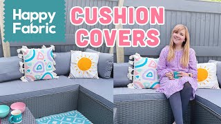 Upcycled cushion covers with Happy Fabric | #Shorts #Upcycle