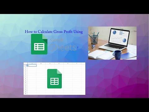 Part of a video titled Calculating Gross Profit Using Google Sheets - YouTube
