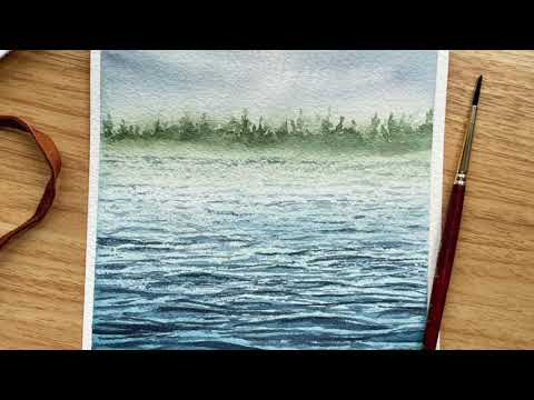 Paint misty waves and ripples in watercolor!