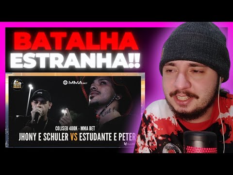 (ACERTOU O DROP 😂) JHONY E SCHULER X ESTUDANTE E PETER DO BUSÃO (ES) - SEMI FINAL | REACT BAUEB