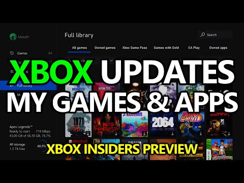 Xbox Updates "My Games & Apps" Again - Xbox Insiders Alpha Dashboard Preview
