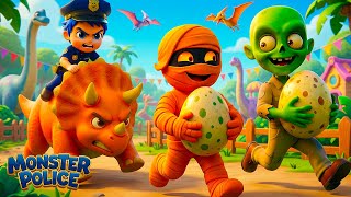 Download lagu Polisi Monster 🚨 Monster di Taman Dino! 🦖 Lagu Anak | Monster Police Bahasa Indonesia mp3