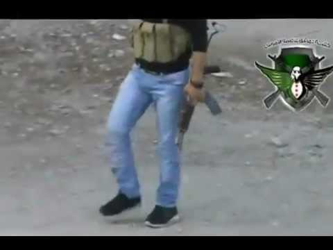 مظاهرة في ريف دمشق تحت حماية كتيبة دمشق عاصمة الأمويين