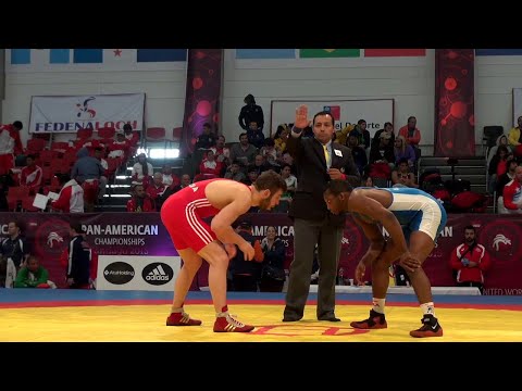 Quarterfinal FS - 74 kg: Jevon BALFOUR (CAN) df. Pedro ROCHA (BRA) by FALL, 6-0