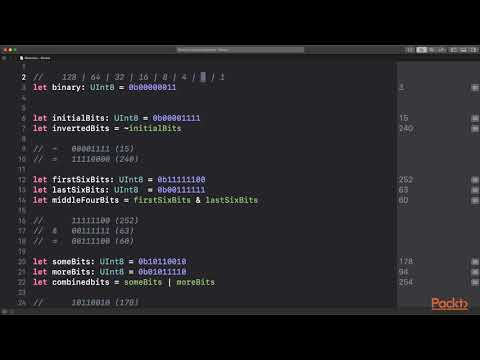 Advanced iOS Development with Swift 4 x Bitwise Operators|packtpub com