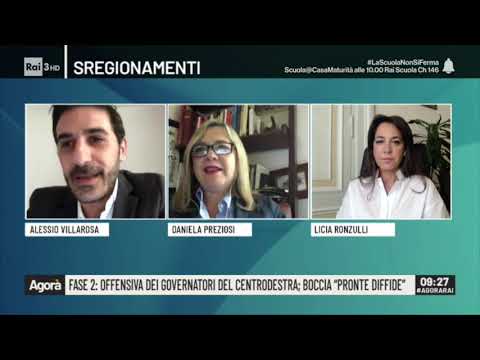 Alessio Villarosa ospite a Agorà Rai3 il 30-04-2020