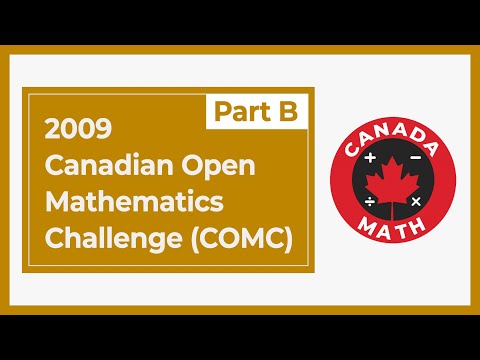 2009, Canadian Open Mathematics Challenge (COMC) | Part B