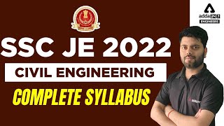 SSC JE Syllabus 2022 | SSC JE Civil Engineering Syllabus 2022