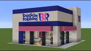 How To Build a Baskin Robbins In Minecraft | Step By Step Tutorial Including Interior