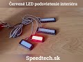LED podsvetlenie vnútorné 12V - ambientné červené / 4x svetlo - Video Youtube