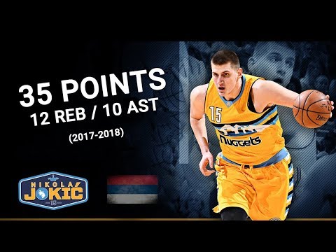 (19.01.2017) Nikola Jokić 35 pts, 12 reb,  4 ast vs. San Antonio Spurs (Highlights)