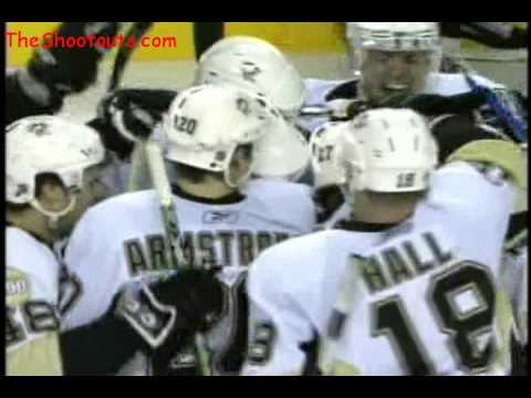 Kris Letang (PIT) vs. Miikka Kiprusoff (CGY) Shootout December 6, 2007