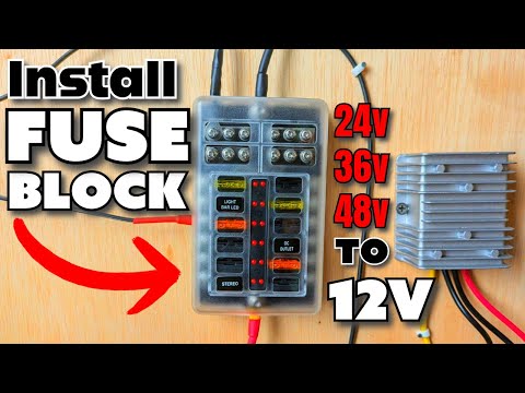How To Install 12v Fuse Block 24V36V48V Solar Panel System Easy Simple