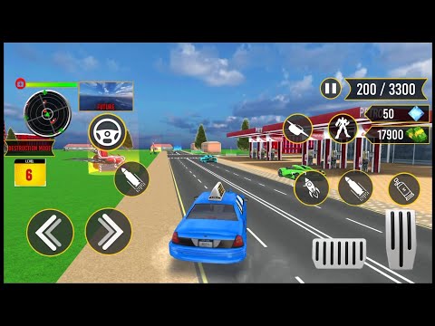 Flying Taxi Robot Car Games 3d - Android Gameplay Part 2