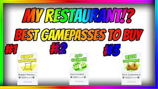 👨‍🍳MY RESTAURANT BEST GAMEPASSES TO BUY!? (roblox)