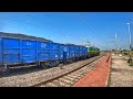 Coal Filled Freight Train Led By Powerful Green Monster WAG9 HC Engine Rapidly Skipping Porabazar