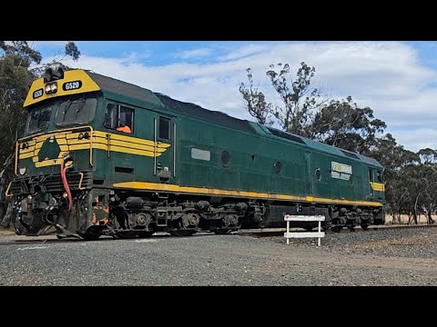 D775V PN down light engine (G520), Gheringhap to Murtoa, 1705, 4/12/25, Deep Lead VIC 