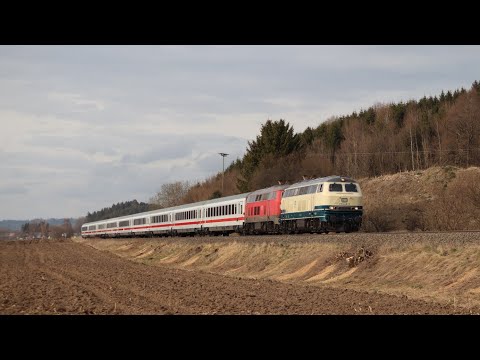 Dieselsound pur ! 218 446 und 414 am IC 2013