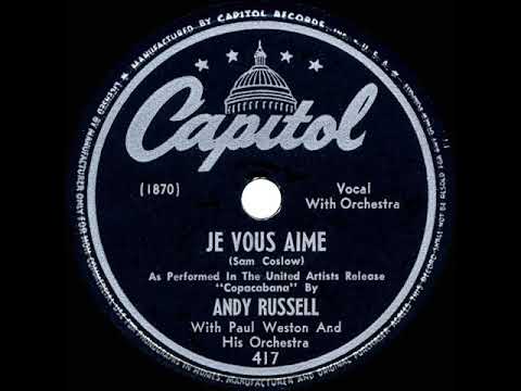 1947 Andy Russell - Je Vous Aime