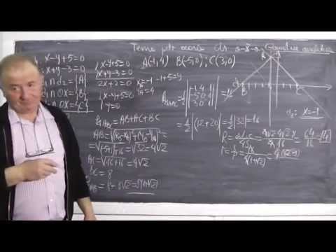 Lectia 427 - Probleme de geometrie analitica - Tema la matematica - Clasa 10