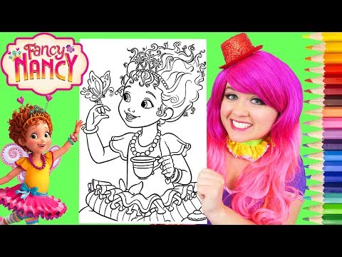 Coloring Fancy Nancy Butterfly Disney Coloring Page Prismacolor Pencils | KiMMi THE CLOWN Video
