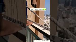 Invisible safety wire grill for society apartments balcony. pet safety. no pigeons and monkeys.