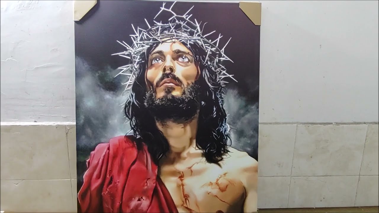 Finished Example of Religious Wall Art | Jesus Christ Artwork | bestartdeals.com.au