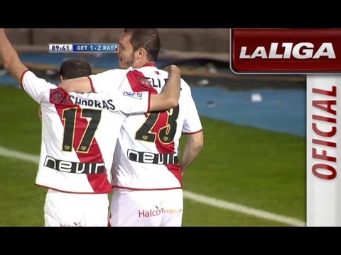 Gol de Diego Castro en p.p. (1-2) en el Getafe CF - Rayo Vallecano - HD