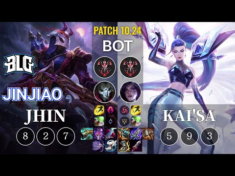 BLG Jinjiao Jhin vs Kai'Sa Bot - KR Patch 10.24