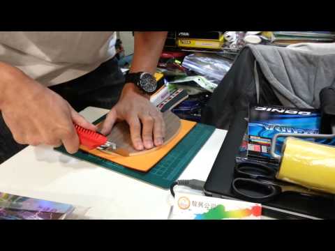 プロが教える卓球ゴムの貼り方ガイド（英語ナレーション (Professional Guide to Gluing Table Tennis Rubber (English Narration))