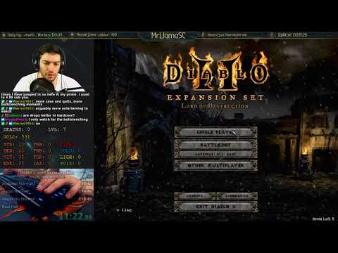 Diablo 2 - Hell Hardcore Sorceress Speedrunning (01/30/2018) - RIP Razorswitch