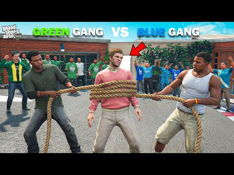 Franklin Blue Gang & Shinchan Green Gang Finding The Real Enemy In GTA 5!