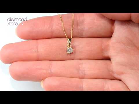 FR23 - Stunning Chloe 18K Gold Diamond Pendant 0.25CT