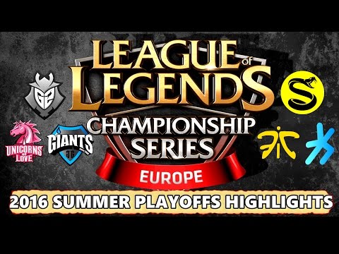 EU LCS 2016 Summer PLAYOFFS ALL MATCHES HIGHLIGHTS
