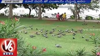 Hyderabad City People enjoying the Cool Weather | Rains in Twin Cities | Hyderabad News - V6 News