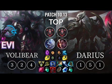 DFM Evi Volibear vs Darius Top - KR Patch 10.13