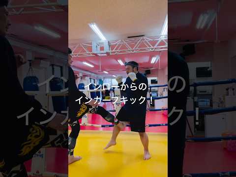 [キックボクシング　トレーニング　格闘技] インローからのインカーフキック！　#キックボクシング #トレーニング #格闘技