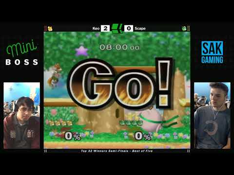 Mini Boss 5 SSBM Top 32 Winners Semis - Keo (Fox) vs Scape (Jigglypuff)