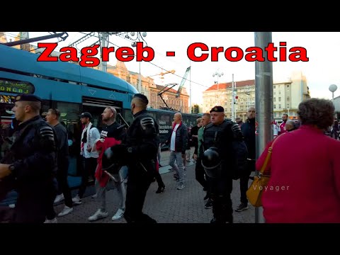 Excursão a pé em Zagreb Croácia 4K