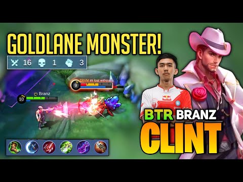 Branz Clint Goldlane Aggressive Gameplay [ Top Global Clint Best Build ] Mobile Legends