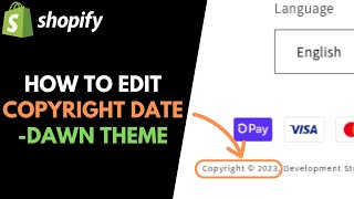 How to Edit Copyright Text in Shopify Dawn Theme Footer