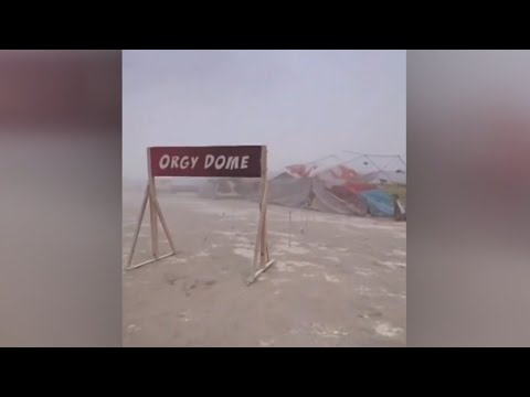 Burning Man’s ‘Orgy Dome’ ripped to pieces by wild weather