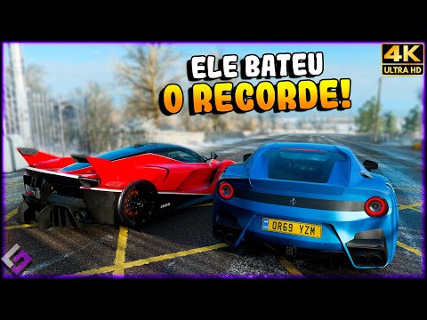 BATEMOS O RECORDE NA CORRIDA DE VELOCIDADE DE HIPERCARROS  - Forza Horizon 4 "4K 60FPS"