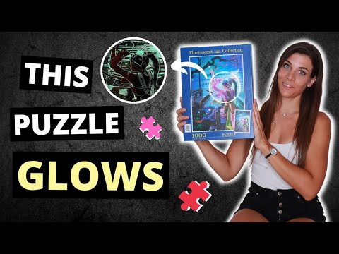 Doing a GLOW IN THE DARK Puzzle - YouTube