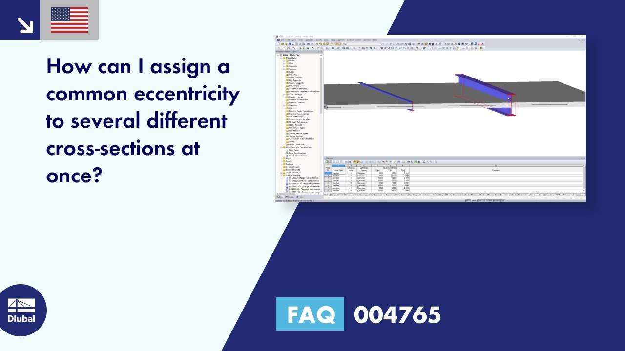 [EN] FAQ 004765 | How can I assign a common eccentricity to several different cross-sections at once ...