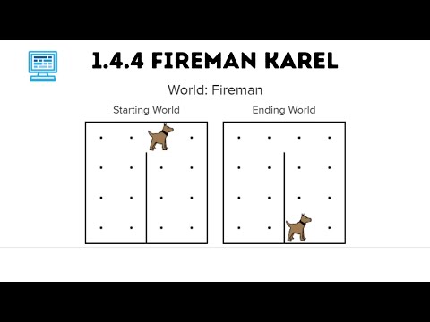 Codehs Introduction To Programming 1 4 4 Fireman Karel Codehs Programming Javascript